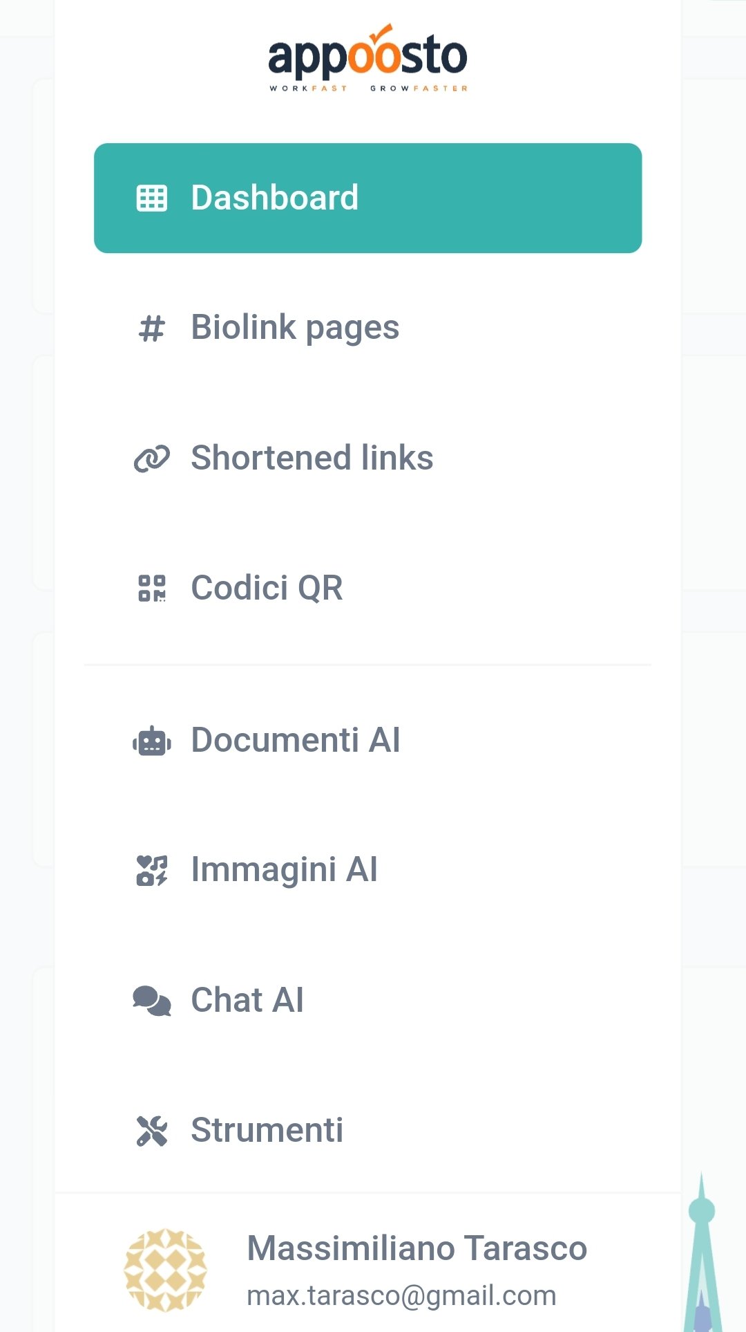 dashboard action page